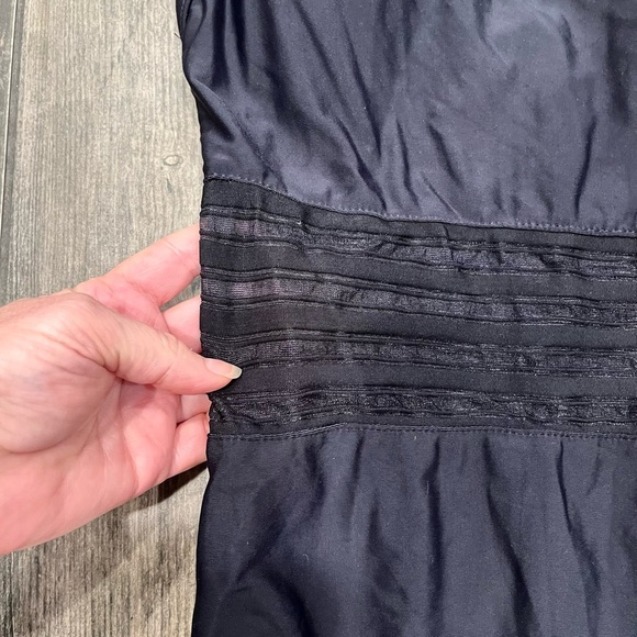 Vintage Jantzen Womens Black One Piece Swimsuit Mesh Panel High Cut Beach Sz 10 - Picture 2 of 9